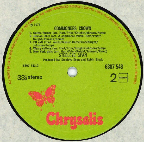 Steeleye Span : Commoners Crown (LP, Album)