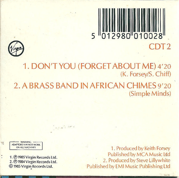 Simple Minds : Don't You (Forget About Me) (CD, Mini, Single)