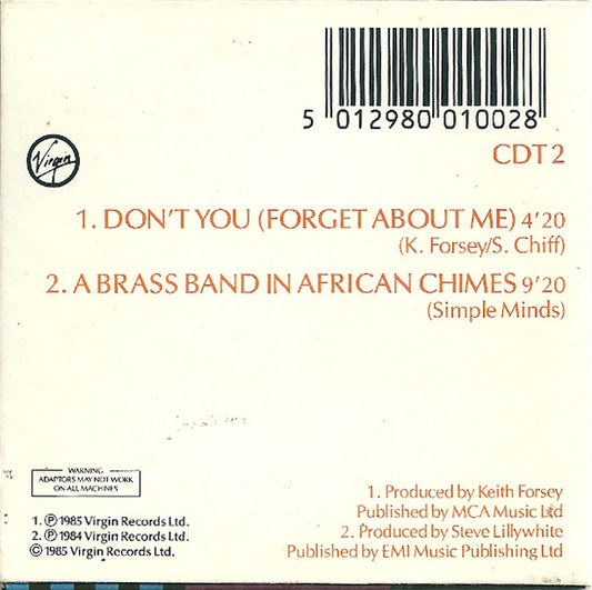 Simple Minds : Don't You (Forget About Me) (CD, Mini, Single)