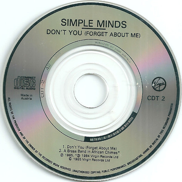 Simple Minds : Don't You (Forget About Me) (CD, Mini, Single)