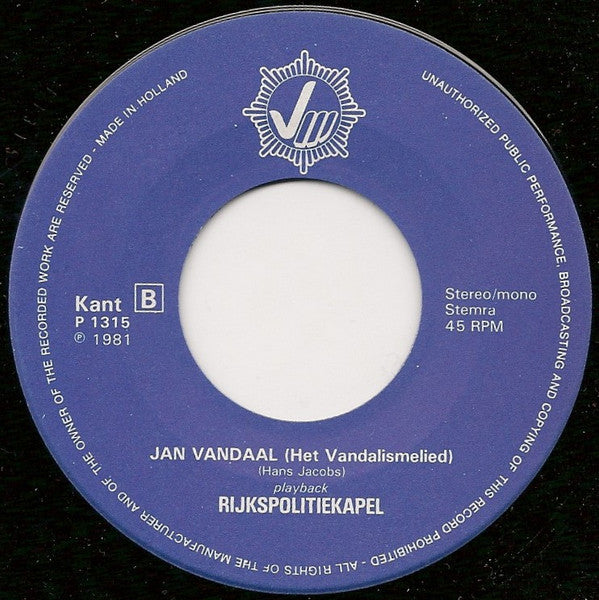 Martin Brozius, Koor St. Jozefschool, Ootmarsum, Rijkspolitiekapel : Jan Vandaal (Het Anti-vandalismelied) (7", Single)