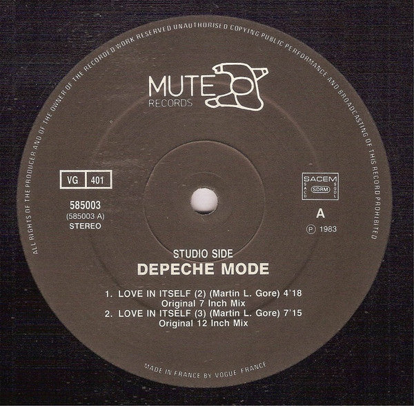 Depeche Mode : Love In Itself ∙ 2 ∙ 3 And Live Tracks (LP, MiniAlbum, RE)