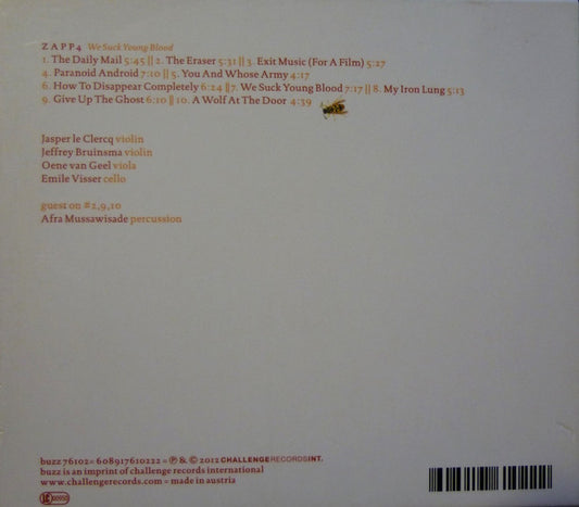 Zapp4 : We Suck Young Blood - The Radiohead Songbook (CD, Album)