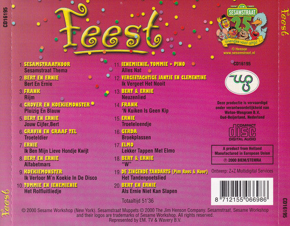 Sesamstraat : Feest (CD, Album, Comp)