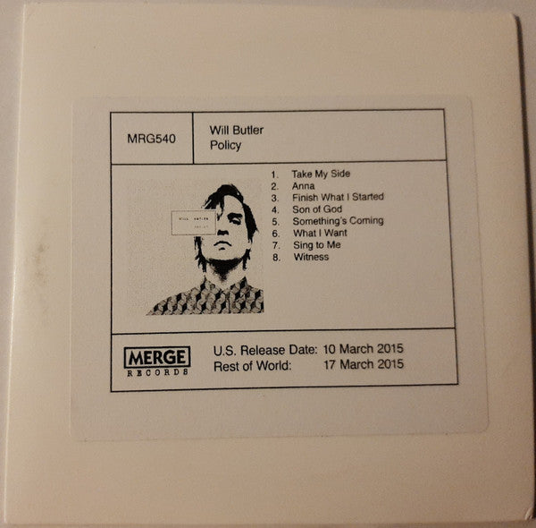William Butler : Policy (CD, Advance, Album, Promo)