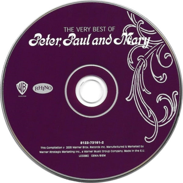 Peter, Paul & Mary : The Very Best Of Peter Paul And Mary (CD, Comp, RM)