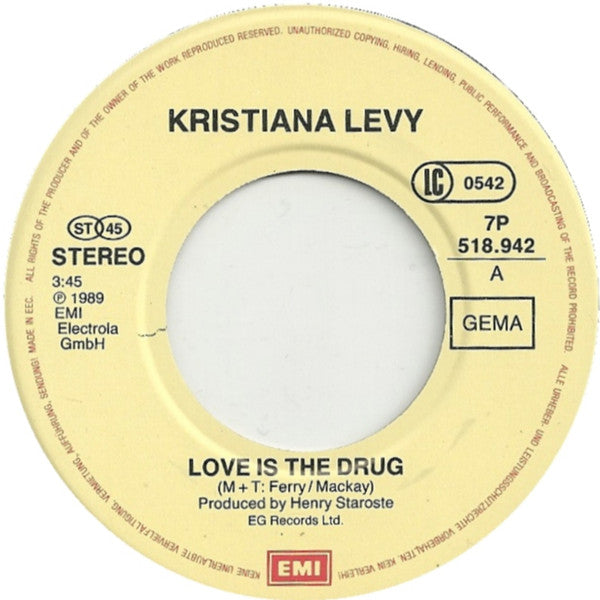 Kristiana Levy : Love Is The Drug (7", Single)