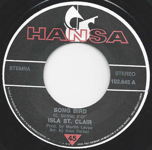 Isla St Clair : Songbird / Yuri (7")