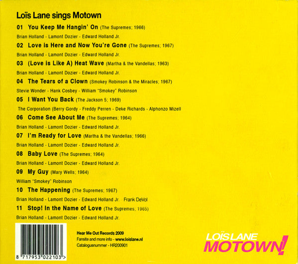 Loïs Lane : Motown! (CD, Album, dig)