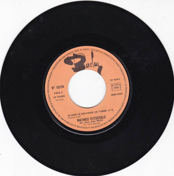 Mathieu Fitzgerald : U Mio Paese (7", Single)
