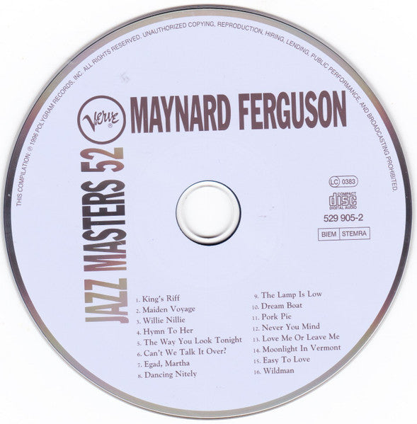 Maynard Ferguson : Verve Jazz Masters 52 (CD, Comp)
