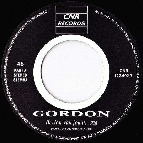 Gordon (3) : Ik Hou Van Jou (7", Single)