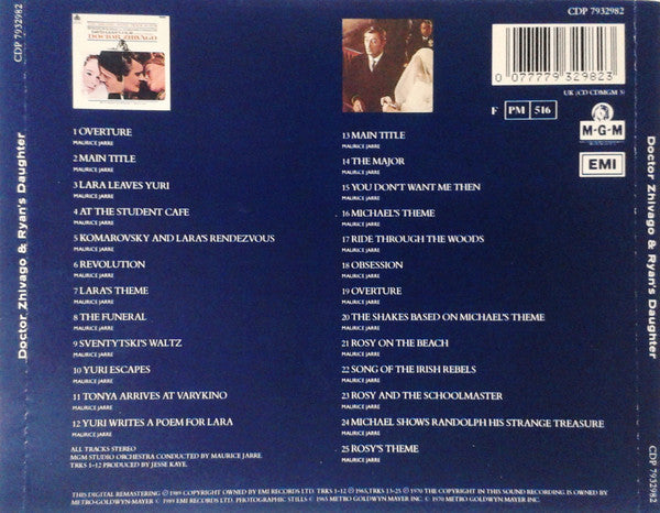 Maurice Jarre : Doctor Zhivago & Ryan's Daughter (CD, Comp, RM)