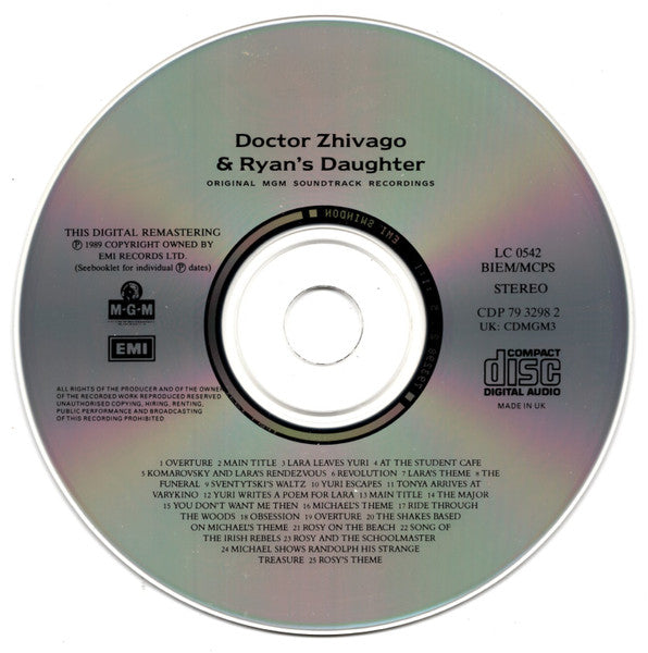 Maurice Jarre : Doctor Zhivago & Ryan's Daughter (CD, Comp, RM)