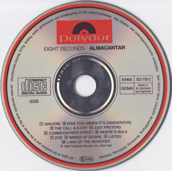 Eight Seconds : Almacantar (CD, Album)