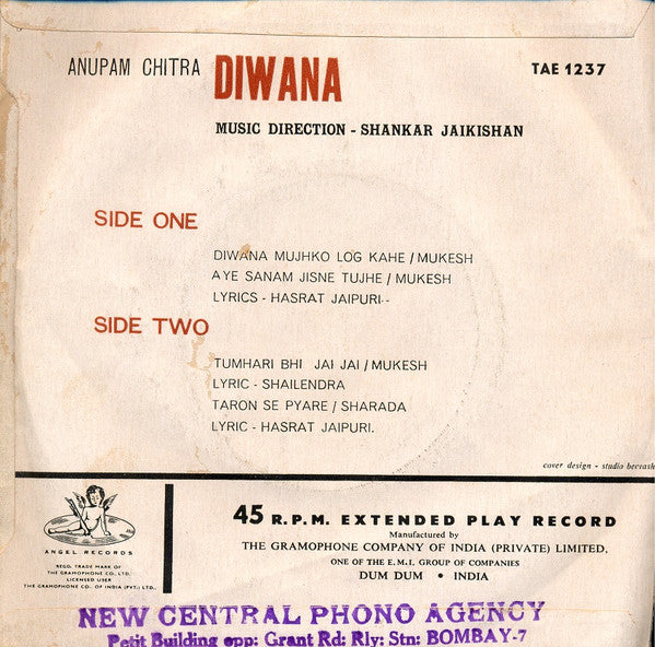 Shankar-Jaikishan : Diwana (7", EP)