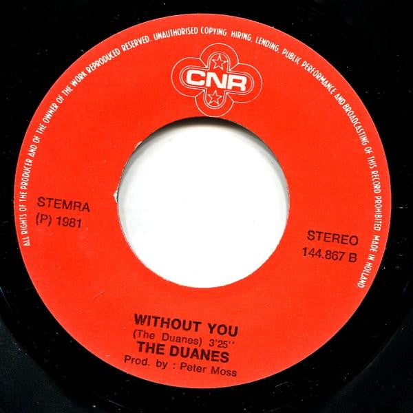 The Duanes : We Can't Keep Hanging On (7", Single)