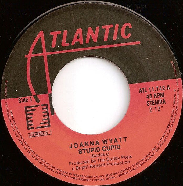 Joanna Wyatt : Stupid Cupid (7", Single, Red)
