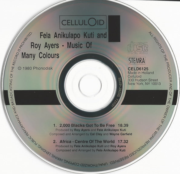 Fela Kuti & Roy Ayers : Music Of Many Colours (CD, Album, RE)