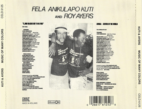 Fela Kuti & Roy Ayers : Music Of Many Colours (CD, Album, RE)
