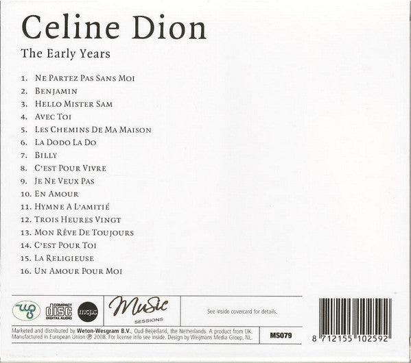 Céline Dion : The Early Years (CD, Comp, Sli)