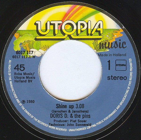Doris D And The Pins : Shine Up (7", Single, Smo)