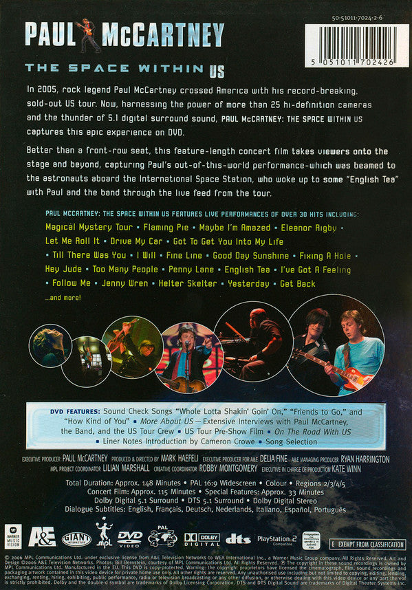 Paul McCartney : The Space Within US (DVD-V, Copy Prot., Multichannel, PAL, DTS)