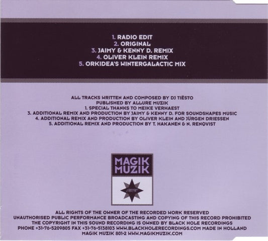 DJ Tiësto : Flight 643 (CD, Maxi)