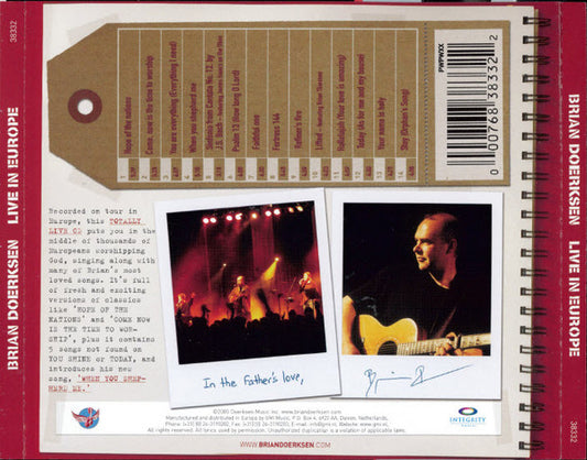 Brian Doerksen : Live In Europe (CD, Album)