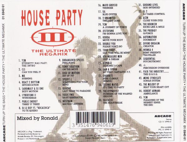 Various : House Party III (The Ultimate Megamix) (CD, Mixed)