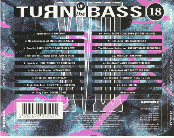 Various : Turn Up The Bass - 18 (CD, Comp)