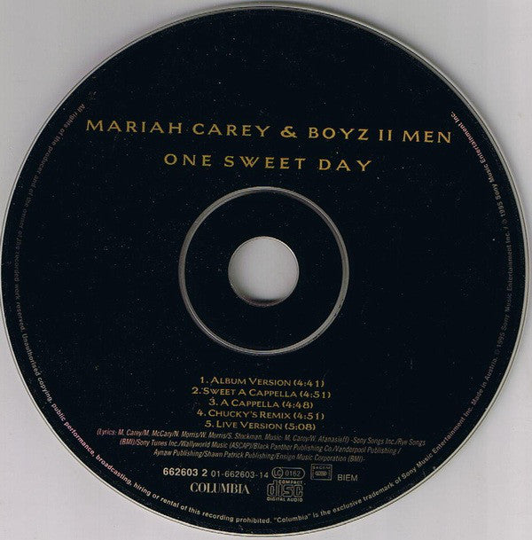 Mariah Carey & Boyz II Men : One Sweet Day (CD, Maxi)