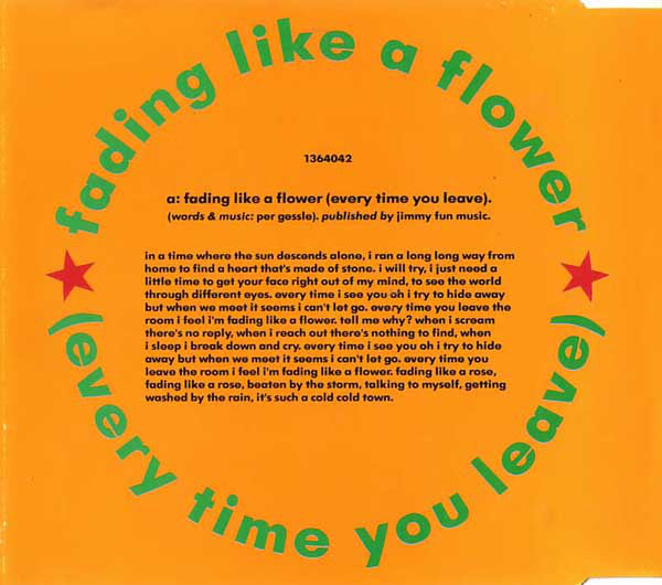 Roxette : Fading Like A Flower (Every Time You Leave) (CD, Maxi)