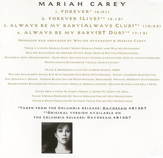 Mariah Carey : Forever (CD, Maxi)