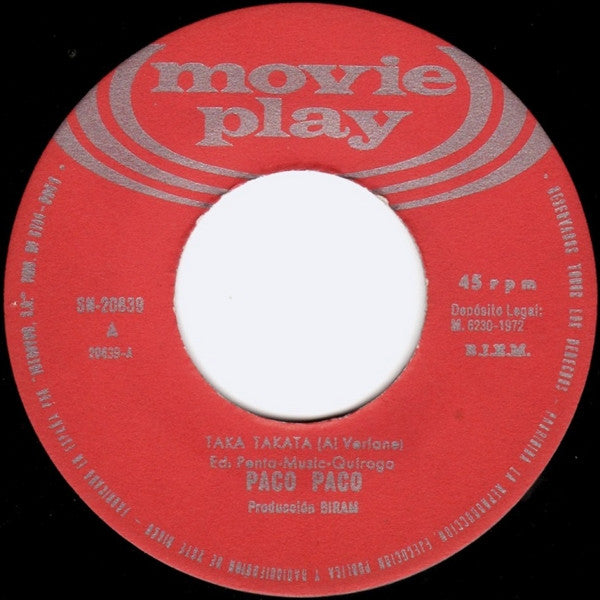 Paco Paco : Taka-Takata (7")