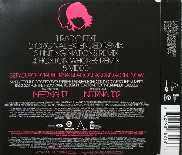 Infernal : From Paris To Berlin - The Club Mixes (CD, Maxi, Enh, CD2)