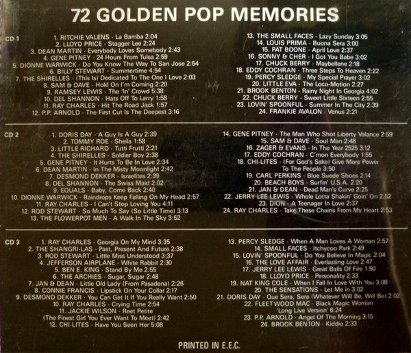 Various : 72 Golden Pop Memories (3xCD, Comp)