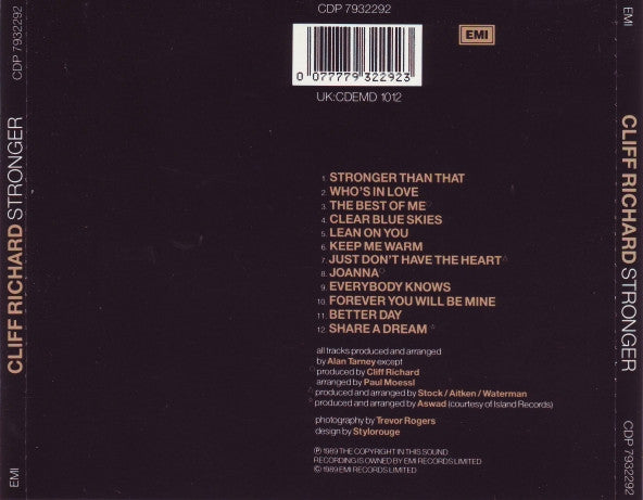 Cliff Richard : Stronger (CD, Album)