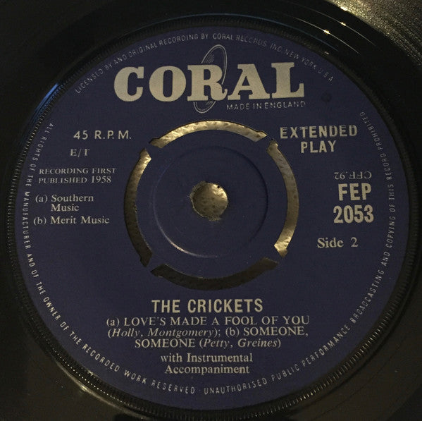 The Crickets (2) : The Crickets (7", EP, Blu)