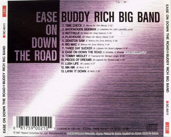 Buddy Rich Big Band : Ease On Down The Road (CD, Comp)