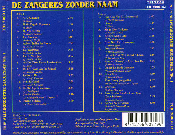 Zangeres Zonder Naam : Mijn Allergrootste Successen Nr. 1 (2xCD, Comp)