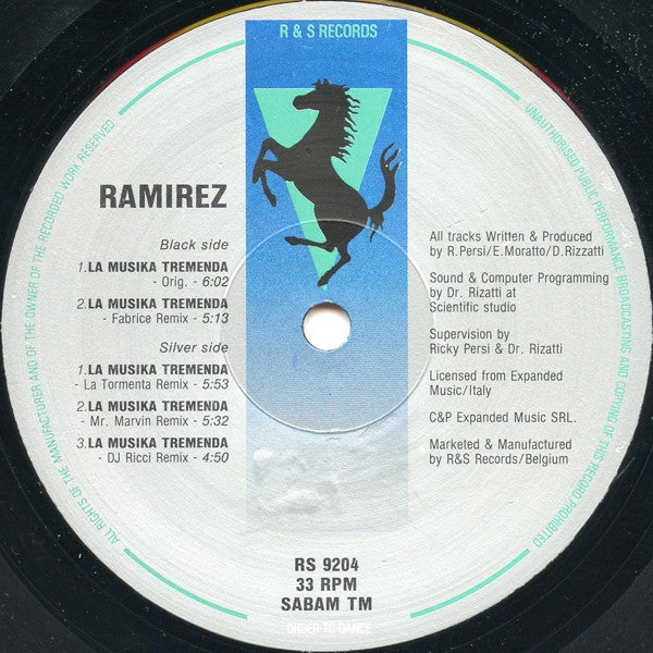 Ramirez : La Musika Tremenda (Original + Remixes) (12", M/Print)