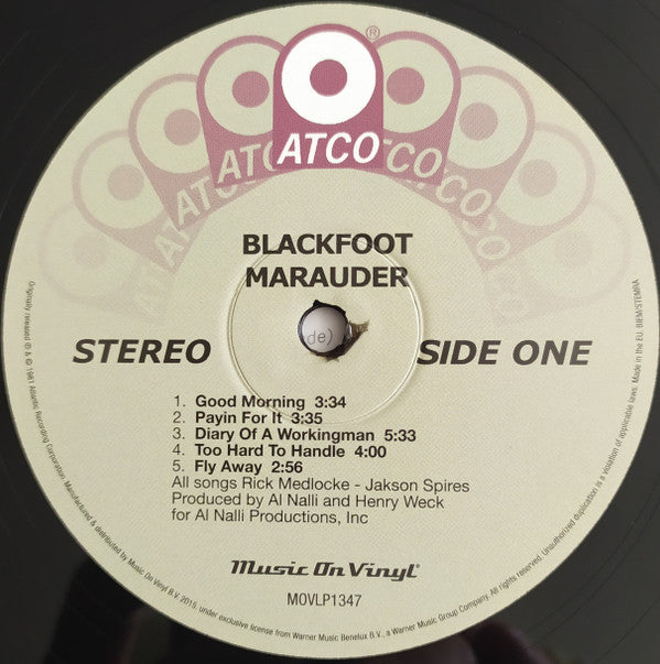 Blackfoot (3) : Marauder (LP, Album, RE)