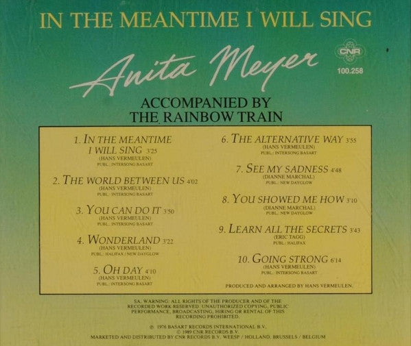 Anita Meyer Accompanied By Rainbow Train : In The Meantime I Will Sing (CD, Album)