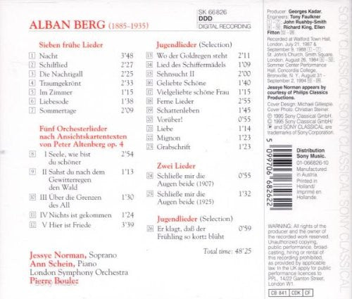 Jessye Norman, Alban Berg, London Symphony Orchestra, Pierre Boulez : Seven Early Songs - Altenberg Songs - Youthful Songs (CD, Album)