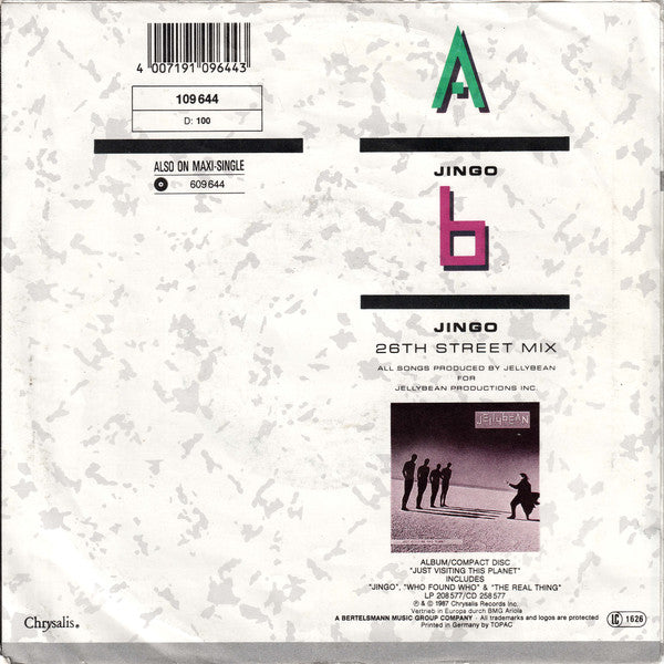 John "Jellybean" Benitez : Jingo (7", Single)