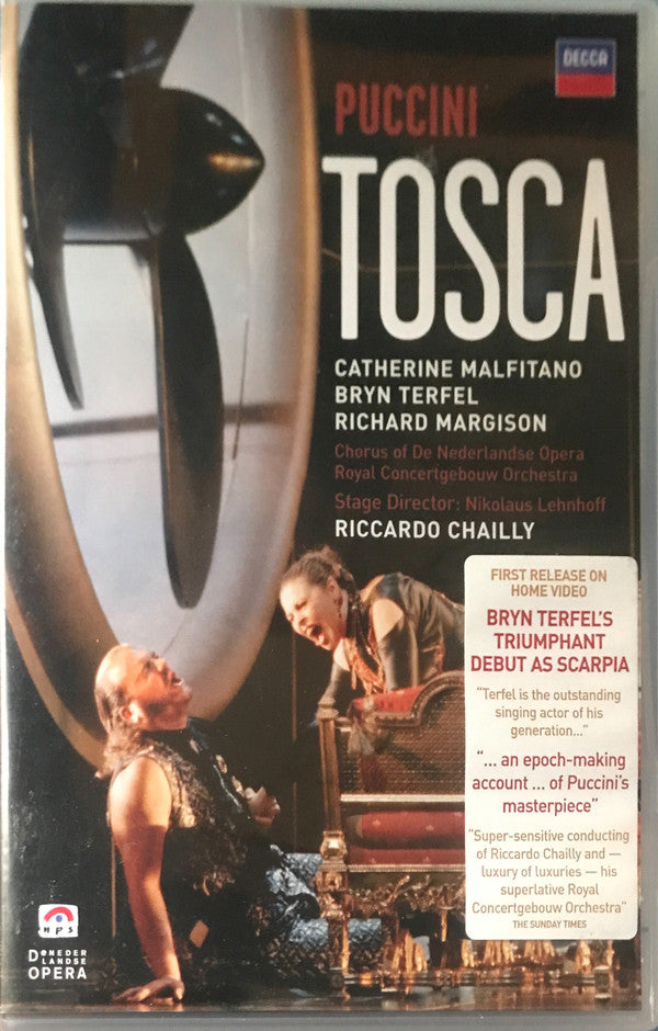 Giacomo Puccini, Catherine Malfitano, Bryn Terfel, Richard Margison, Nederlands Opera Koor, Concertgebouworkest, Riccardo Chailly : Tosca (DVD-V, NTSC, DTS)
