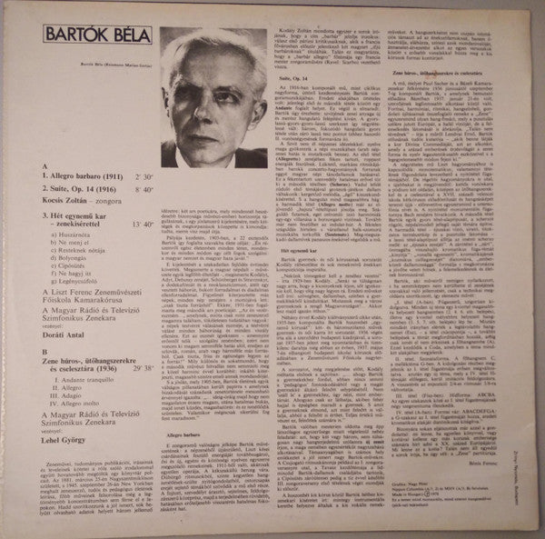 Béla Bartók : Szereti Ön...? (Szereti Ön Bartókot) (LP)