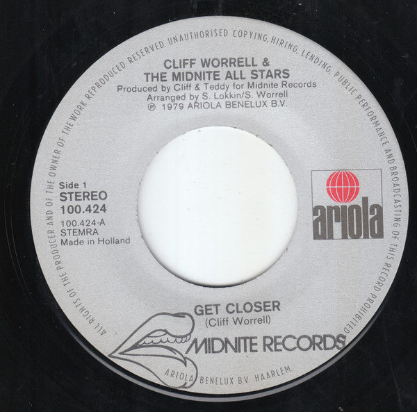Cliff Worrell : Get Closer (7", Single)