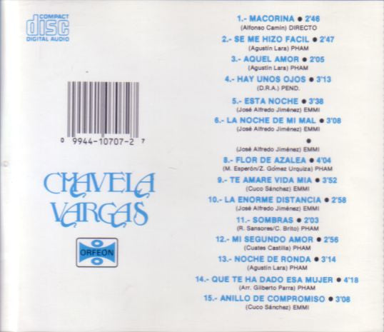 Chavela Vargas : Noche Bohemia (CD, Comp)